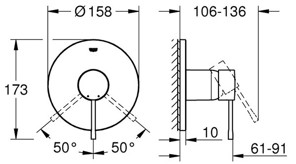 Grohe Essence sprchová baterie pod omítku SuperSteel 24057DC1