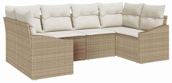 Set pohovek 6 ks Béžová polyratan 3346861
