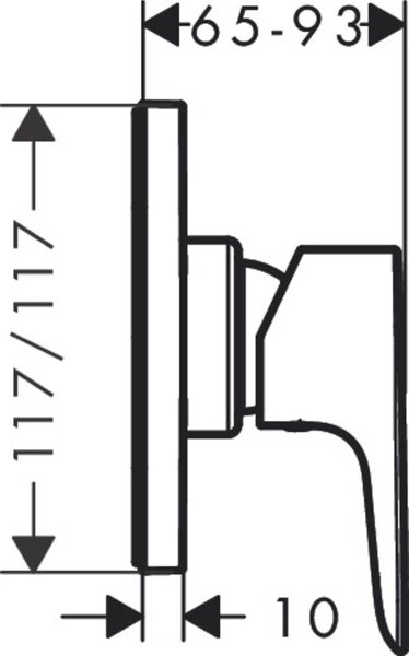 Hansgrohe Talis E sprchová baterie pod omítku černá 71764670