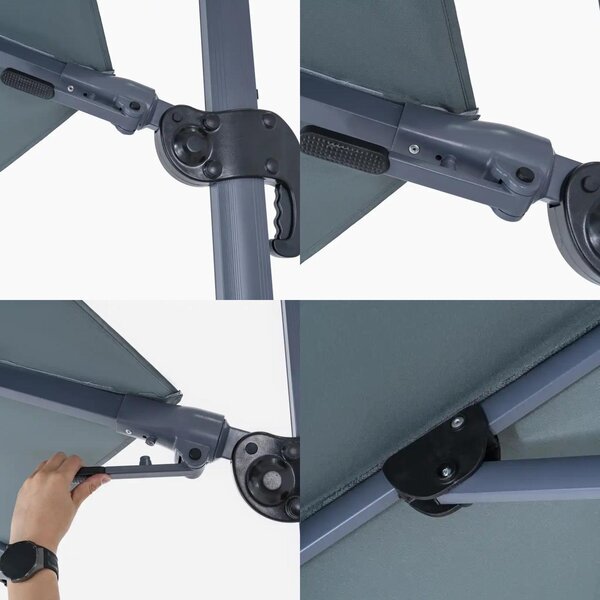 Furnigo Slunečník Lumin Ø300 cm - antracit