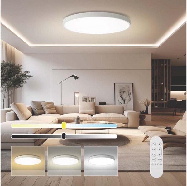 Immax NEO 07316L-LED Stm strop sv SEMPLICI 128W/230V pr.100cm Wi-Fi Tuya bílá+DO
