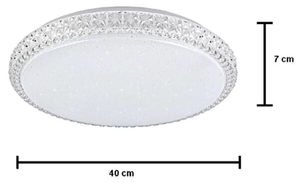 LED Stmívatelné stropní svítidlo IRINA LED/48W/230V s dálkovým ovladačem