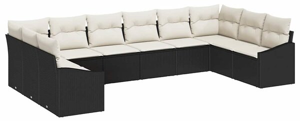Set pohovek 10 ks Černá polyratan 3346897