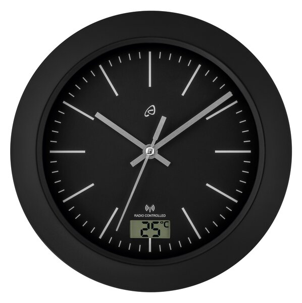 Auriol® Koupelnové hodiny řízené rádiovým signálem (plastová černá) (100378630002)
