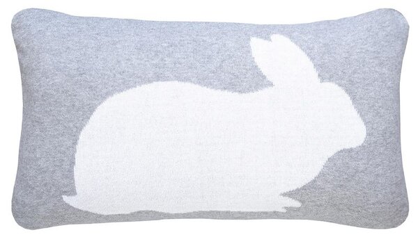 Pletený povlak DESIGN králík šedobílá 30 x 50 cm