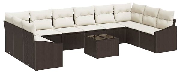Set pohovek 11 ks Hnědá polyratan 3346908