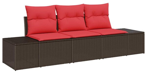 Set pohovek 3 ks Hnědá polyratan 3346924
