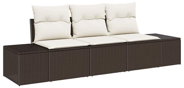 Set pohovek 3 ks Hnědá polyratan 3346918