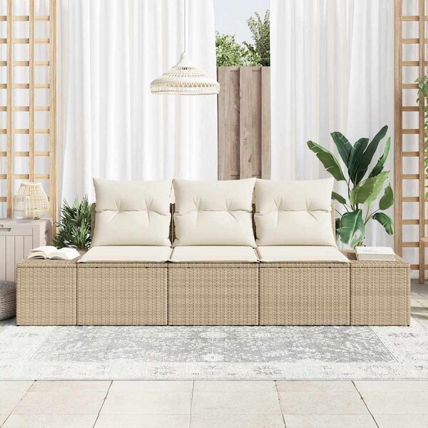 Set pohovek 3 ks Béžová polyratan 3346921