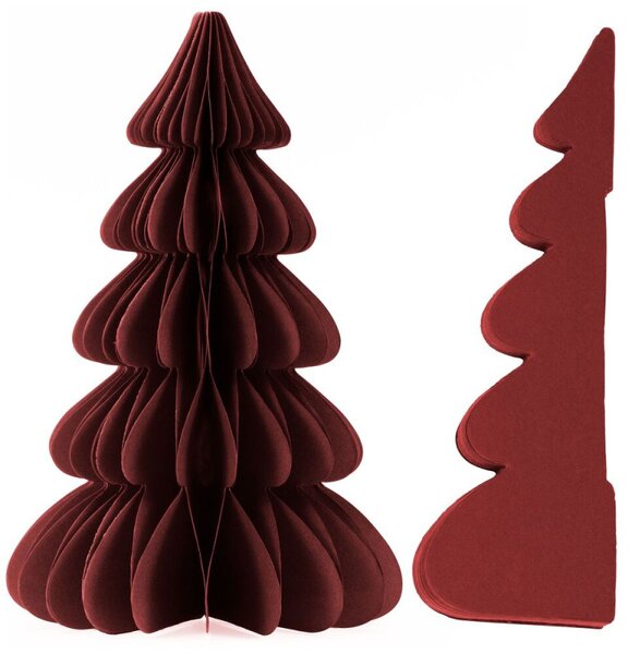 Vánoční stromeček 3D papírový 30 cm SPRINGOS CA1635 vínový