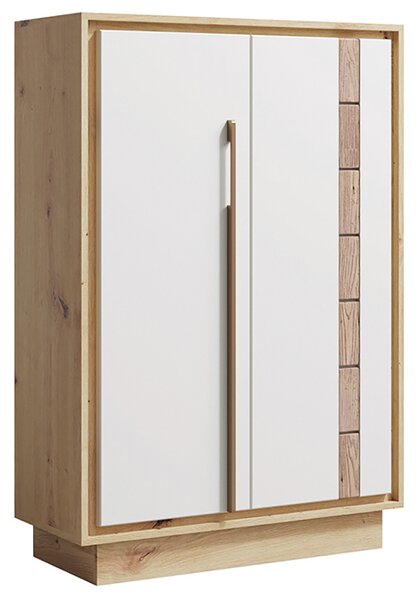 Obývací stěna KEKS + LED osvětlení | 4 díly | 308 cm | artisan/kašmír/dřevo dub