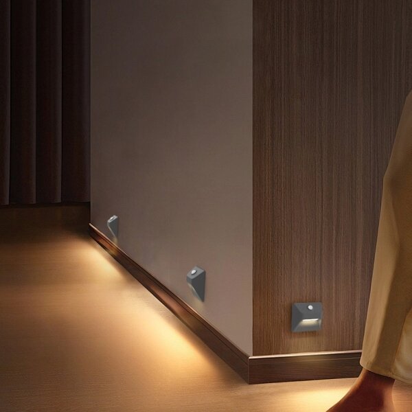 Immax 08309L - LED Nab schod sv se senz STEP LIGHT 0,3W/3,7V 2200 mAh IP53 šedá