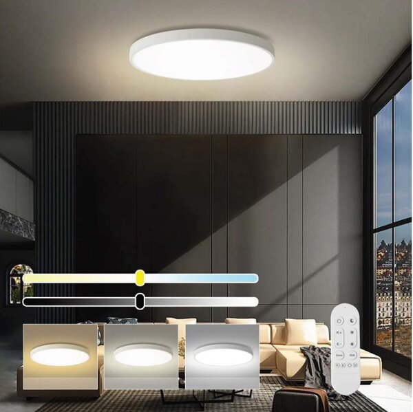 Immax NEO 07315L-LED Stm strop sv SEMPLICI 96W/230V pr. 80 cm Wi-Fi Tuya bílá+DO