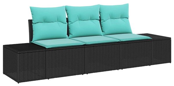 Set pohovek 3 ks Černá polyratan 3346926
