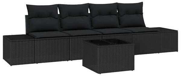 Set pohovek 5 ks Černá polyratan 3346933