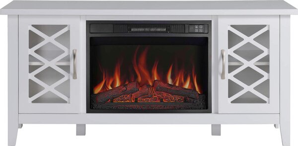 ArtiFlame Elektrický krb Odessa AF23S Elektrický stojící krb s ohřevem 1800 W realistický efekt plamene LED osvětlení Dálkové ovládání Časovač Bílý
