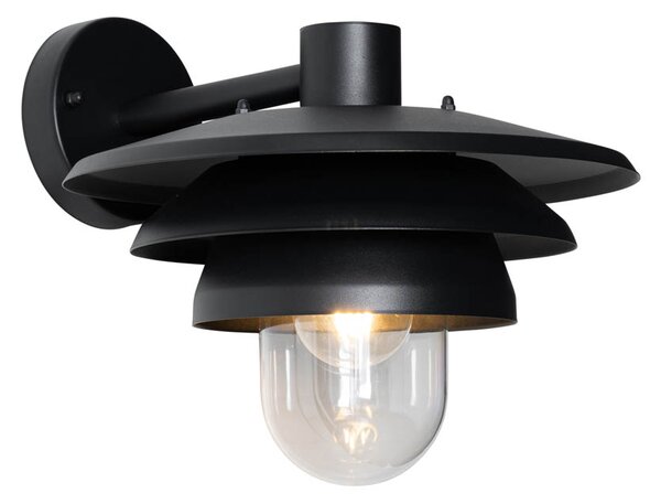 Designová venkovní nástěnná lampa černá IP44 - Morty