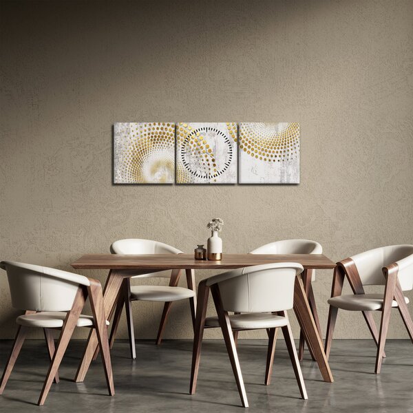 Obraz - Betonový design (s hodinami) (90x30 cm)