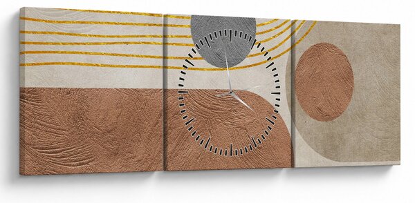 Obraz - Moderní koláž (s hodinami) (90x30 cm)