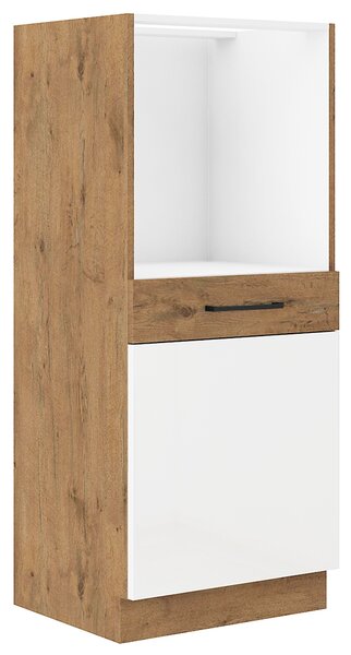 VIGO b | vysoká skříňka 60DP-145 1F na vestavnou troubu | 60 cm | UNI dvířka | lancelot/bílá lesk