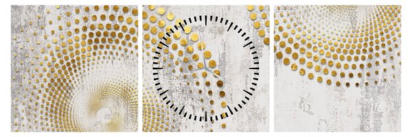 Obraz - Betonový design (s hodinami) (90x30 cm)
