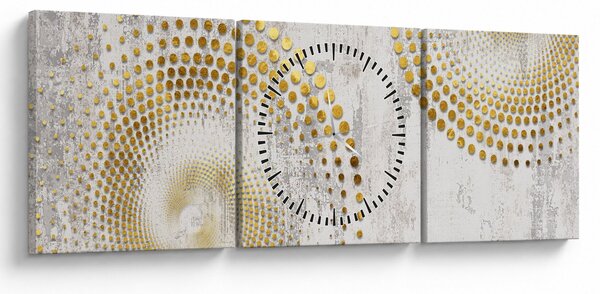 Obraz - Betonový design (s hodinami) (90x30 cm)