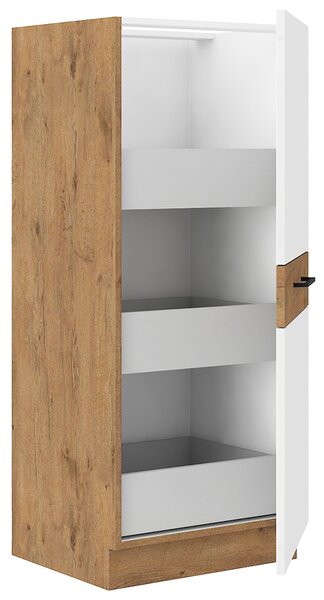 VIGO b | vysoká skříňka 50DK-145 1F 3S | 50 cm | PREMIUM BOX | UNI dvířka | lancelot/bílá lesk