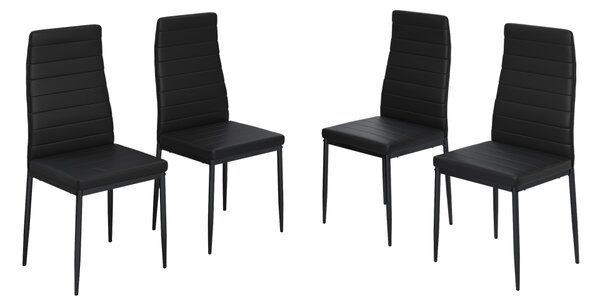 Židle do jídelny Vicco Grand Černá 42.5 x 48 cm Sada 4 kusů, Model 40742