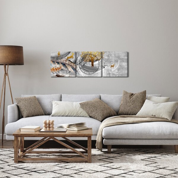 Obraz - Koláž (s hodinami) (90x30 cm)