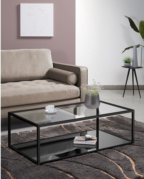 Černý konferenční stolek Kave Home Green Hill, 110 x 60 cm
