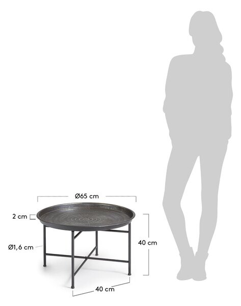 Šedý konferenční stolek Kave Home Adaline