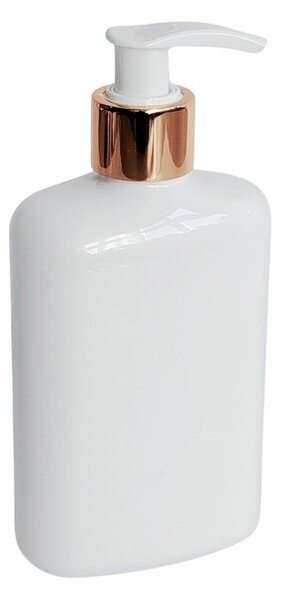 Dávkovač na mýdlo 250 ml bílý s bílo-zlatým dávkovačem LIMA