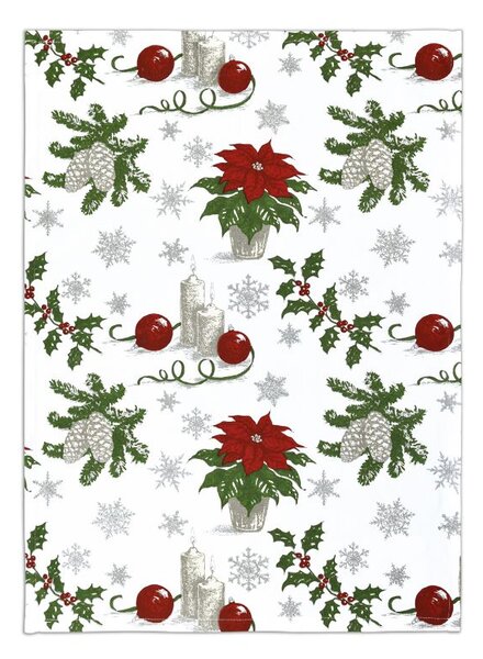 Utěrka DEKORO vánoční hvězda červenošedá 50 x 70 cm