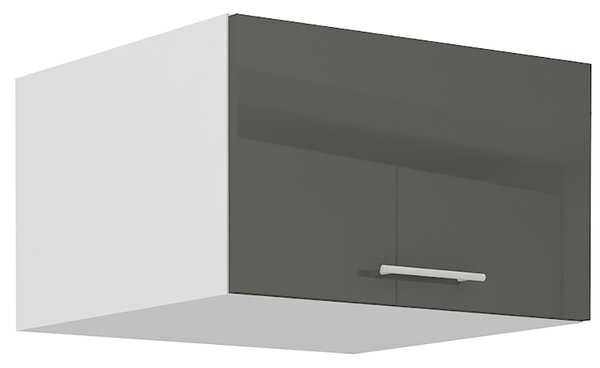 LARA gr | horní skříňka 60NAGU-36 1F výklopná | 60 cm | HLUBOKÁ | šedá lesk