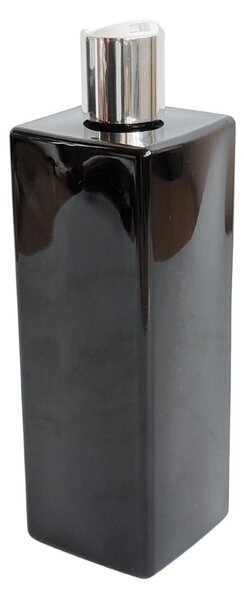 Dávkovač na mýdlo 500 ml černý s bílo-stříbrným DISC TOP LUNA