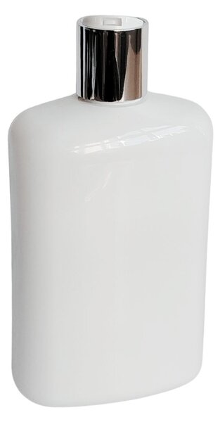 Dávkovač na mýdlo 400 ml bílý s bílo-stříbrným DISC TOP LIMA