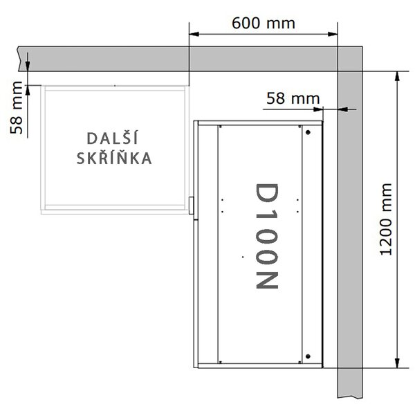 SORENTO pg | dolní skříňka D100N rohová | 120x60cm | LEVÁ | puccini/zelená