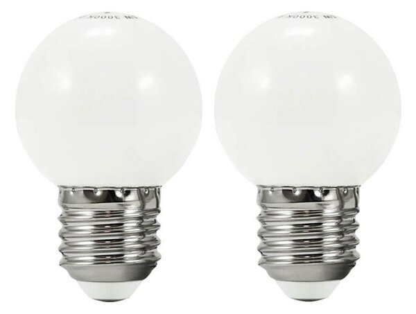 SADA 2x LED Žárovka PARTY E27/0,5W/36V bílá 3000K