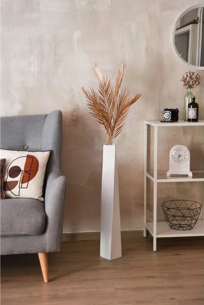 Váza HYDRON, sklolaminát, výška 80 cm, bílý
