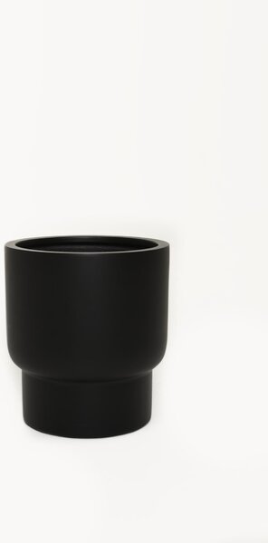 Květináč LIVELLO, sklolaminát, výška 41 cm, černý