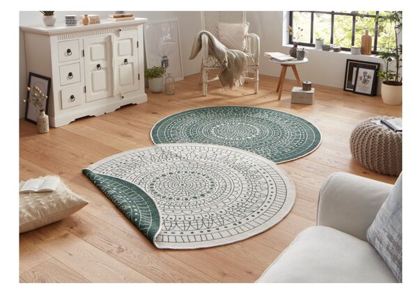 Zelený venkovní koberec NORTHRUGS Porto, ø 140 cm