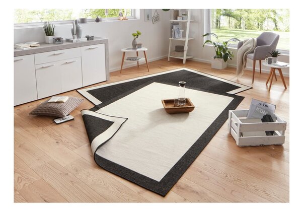 Černo-krémový venkovní koberec NORTHRUGS Panama, 80 x 150 cm