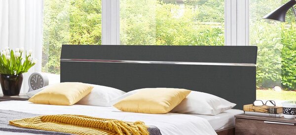 Záhlaví LEVEL BEDS B pro š. 180cm, grafit/chrom
