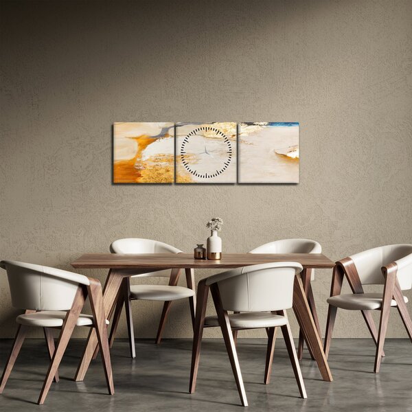 Obraz - Abstrakce (s hodinami) (90x30 cm)