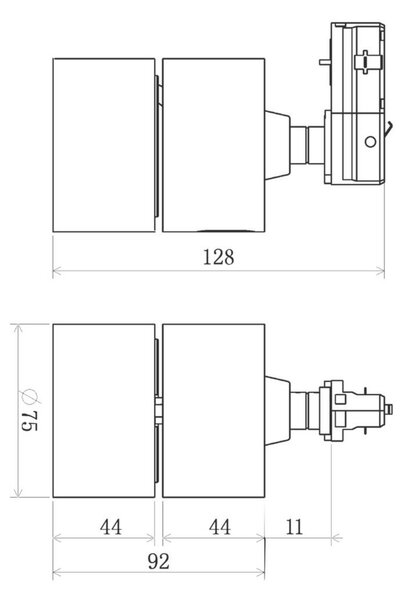Deko-Light 1-fázový kolejnicový systém bodové svítidlo, Uni II Mini, Tilt, 11,3 W, DIM, 2700 K, 220-240V bílá 160 mm 707187