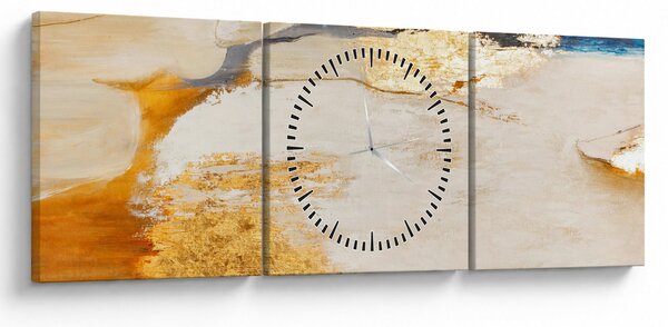 Obraz - Abstrakce (s hodinami) (90x30 cm)