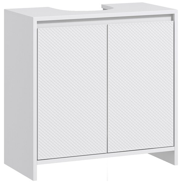 HOMCOM Podskříňková koupelnová skříňka Moderní koupelnová úprava se policí a proti převrhnutí, nosnost 40 kg, 60x30x60 cm, bílá | Aosom