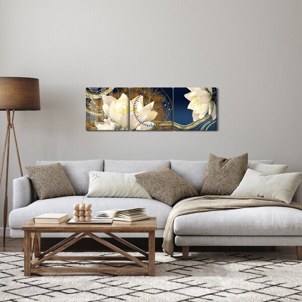 Obraz - Koláž (s hodinami) (90x30 cm)