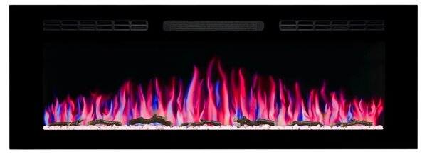 ArtiFlame AF50WR Elektrický vestavný krb s ohřevem 1800 W, realistický efekt plamene, LED osvětlení, dálkové ovládání, časovač, černý