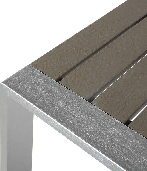 Zahradní konferenční stolek SALERNO 90 cm 50 cm Kov Tmavě šedá